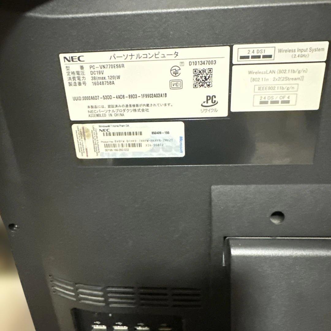 @ 希少　パソコン　VALUESTAR　PC-VN770FS6R　NEC
