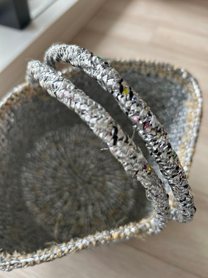 rectangle シルバーバスケット　ビッグトート