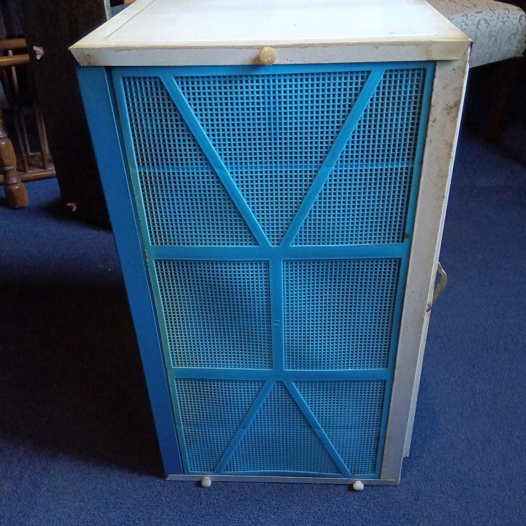 収納棚 蠅帳 昭和レトロ 車の柄 中古品