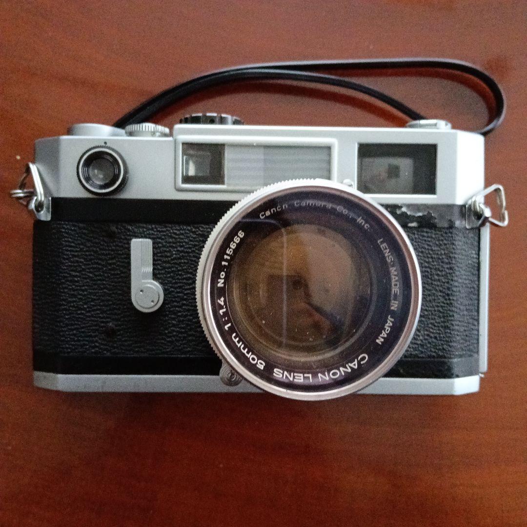 キャノン７Ｓ　50mm f/1.4 レンズ　純正レザーケース付き