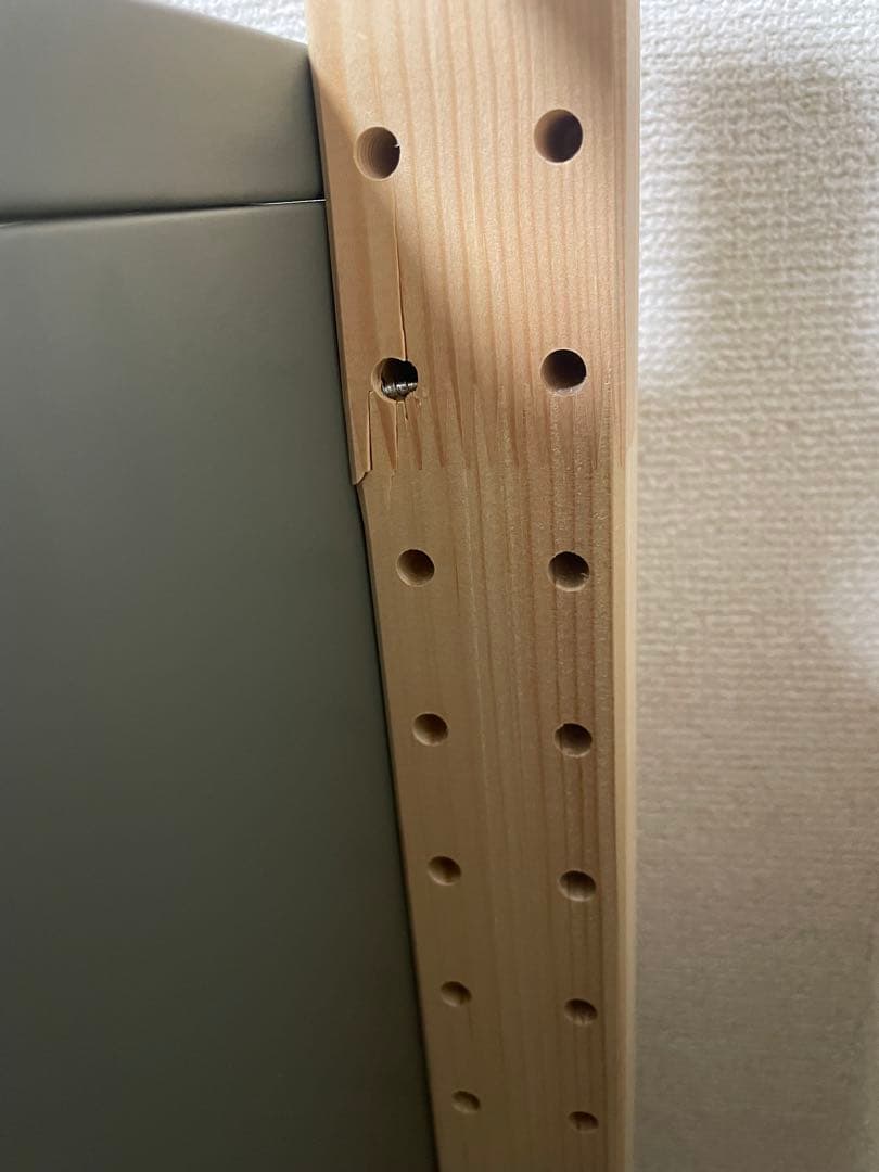 組立済 IKEA イーヴァル 棚シェルフ メッシュ グレーグリーンイケア