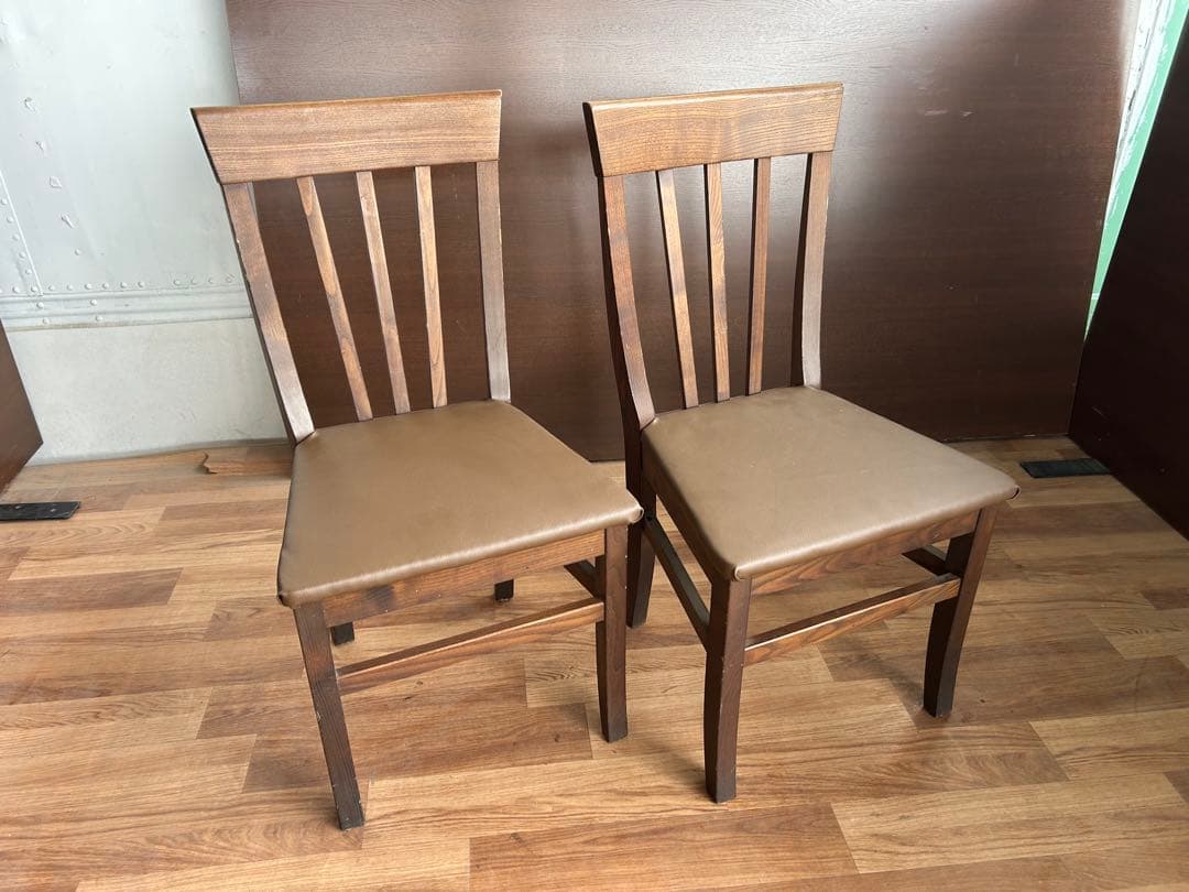 341 カリモク木製チェア2脚セット 北欧ナチュラル おしゃれ ダイニングチェア