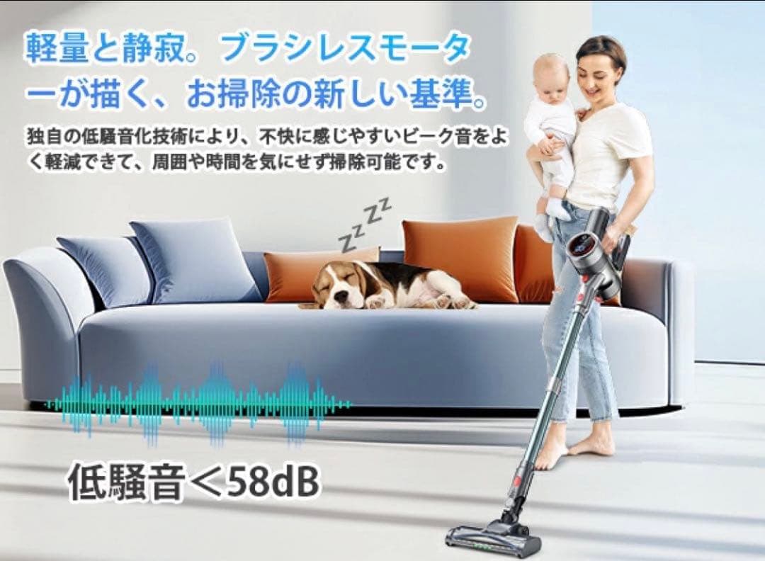 掃除機　楽天12連冠達成　65Kpa超強力! 革新版グリーンLEDライト