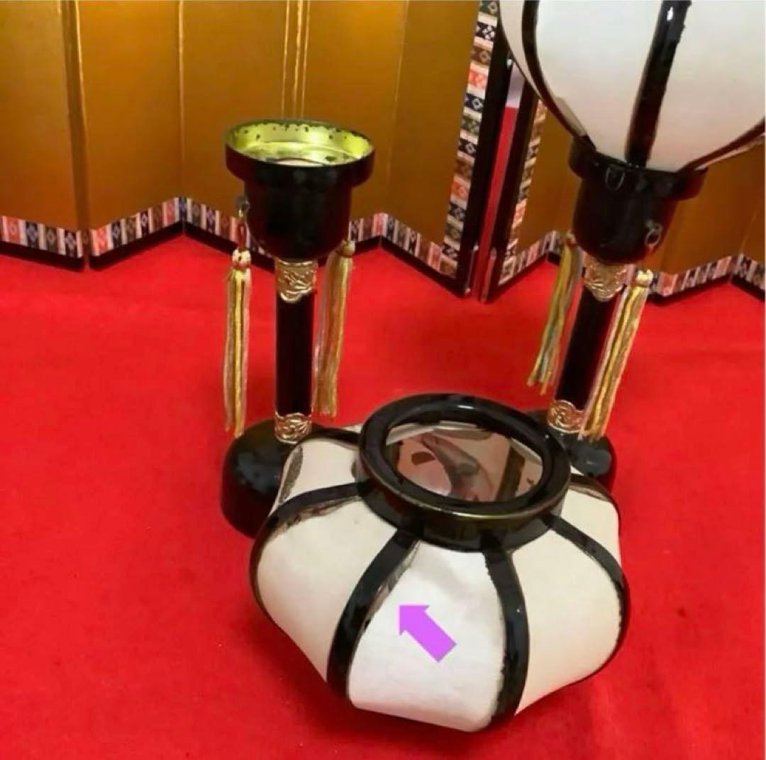 【木目込み人形】 雛飾りセット ①親王飾り② 木製親王台③小型屏風④小型ぼんぼり