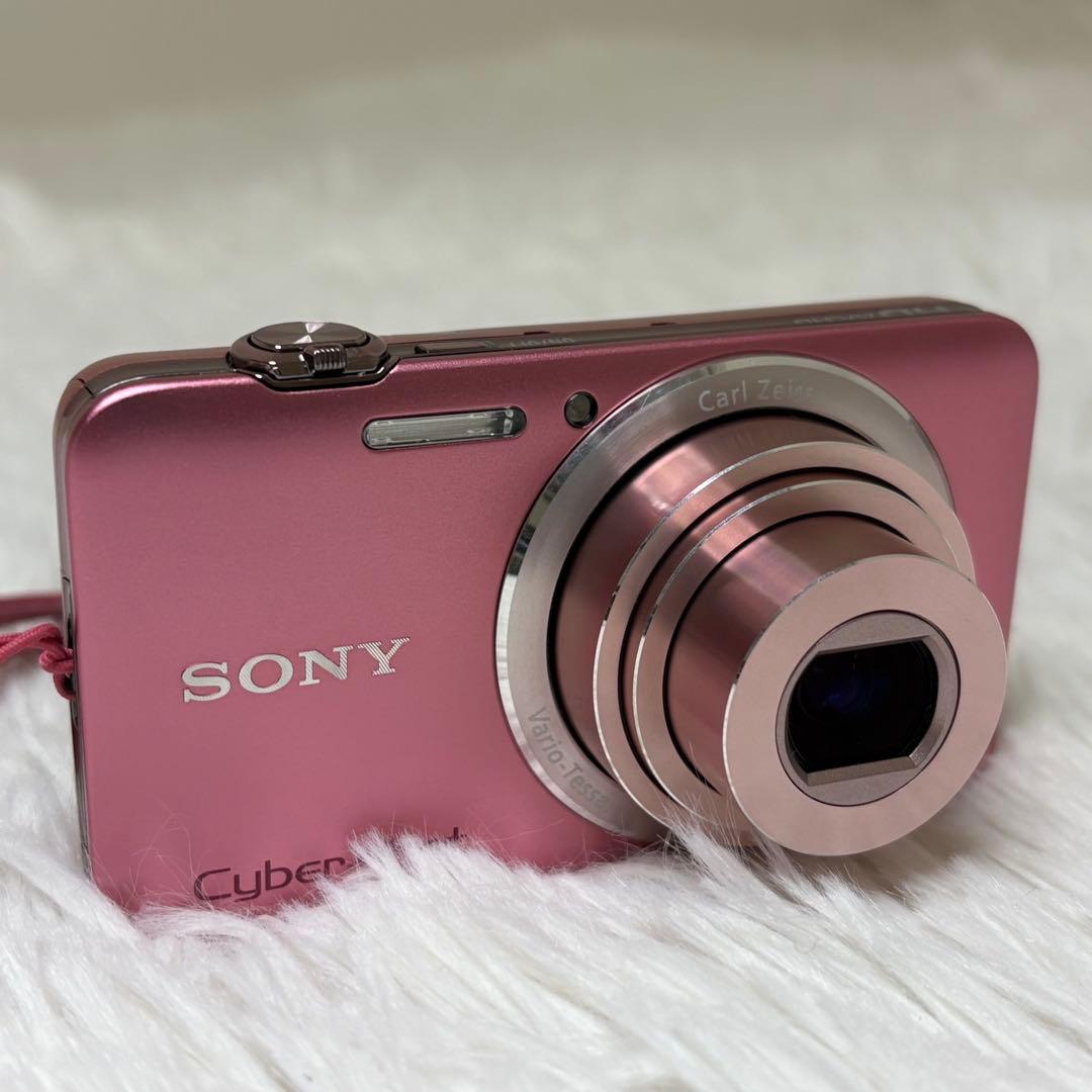 美品　SONY カメラ　DSC-WX30 充電器　箱　ピンク　コンデジ　動作品