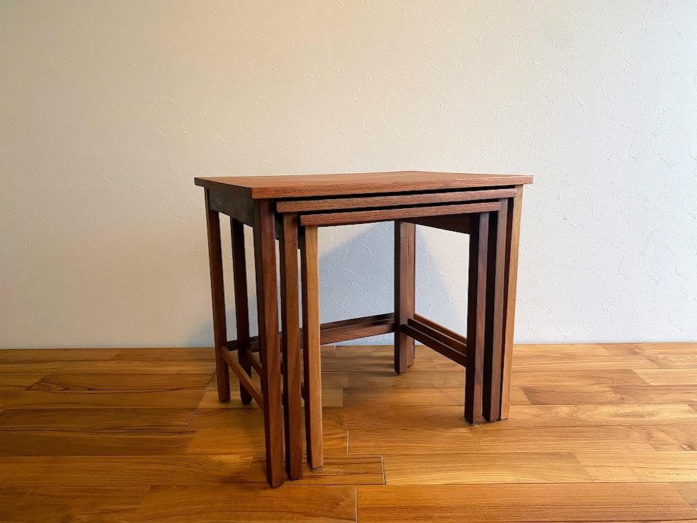 ヴィンテージ ネストテーブル サイド ナイト チーク 仕上済