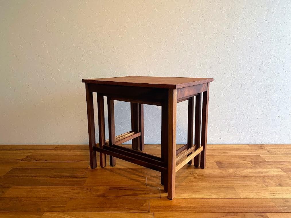 ヴィンテージ ネストテーブル サイド ナイト チーク 仕上済