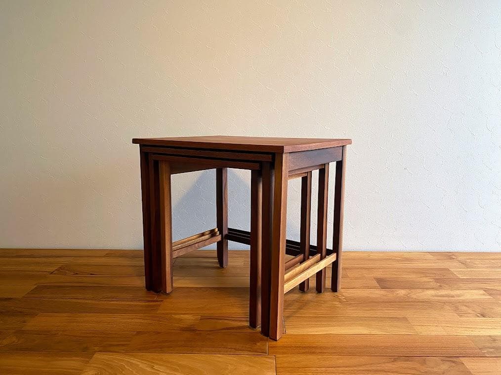 ヴィンテージ ネストテーブル サイド ナイト チーク 仕上済