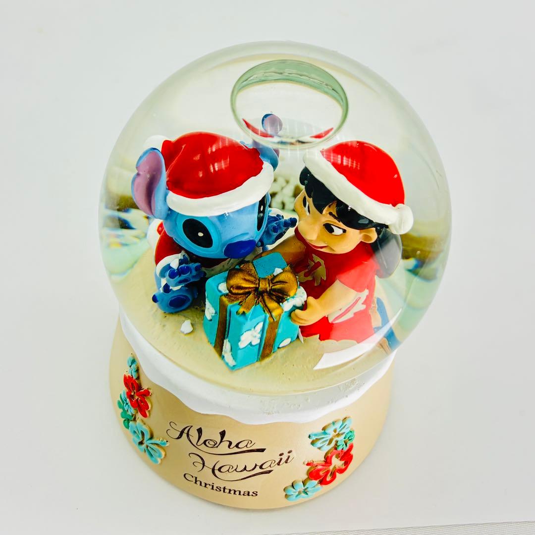 【激レア　新品】スティッチとリロのクリスマススノーグローブ