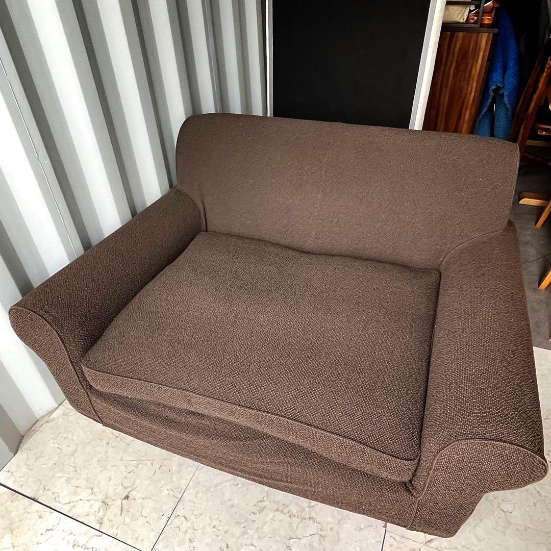 取付無料！コンランショップ ウィンスロー ブラウンファブリック1.5Pソファ✨