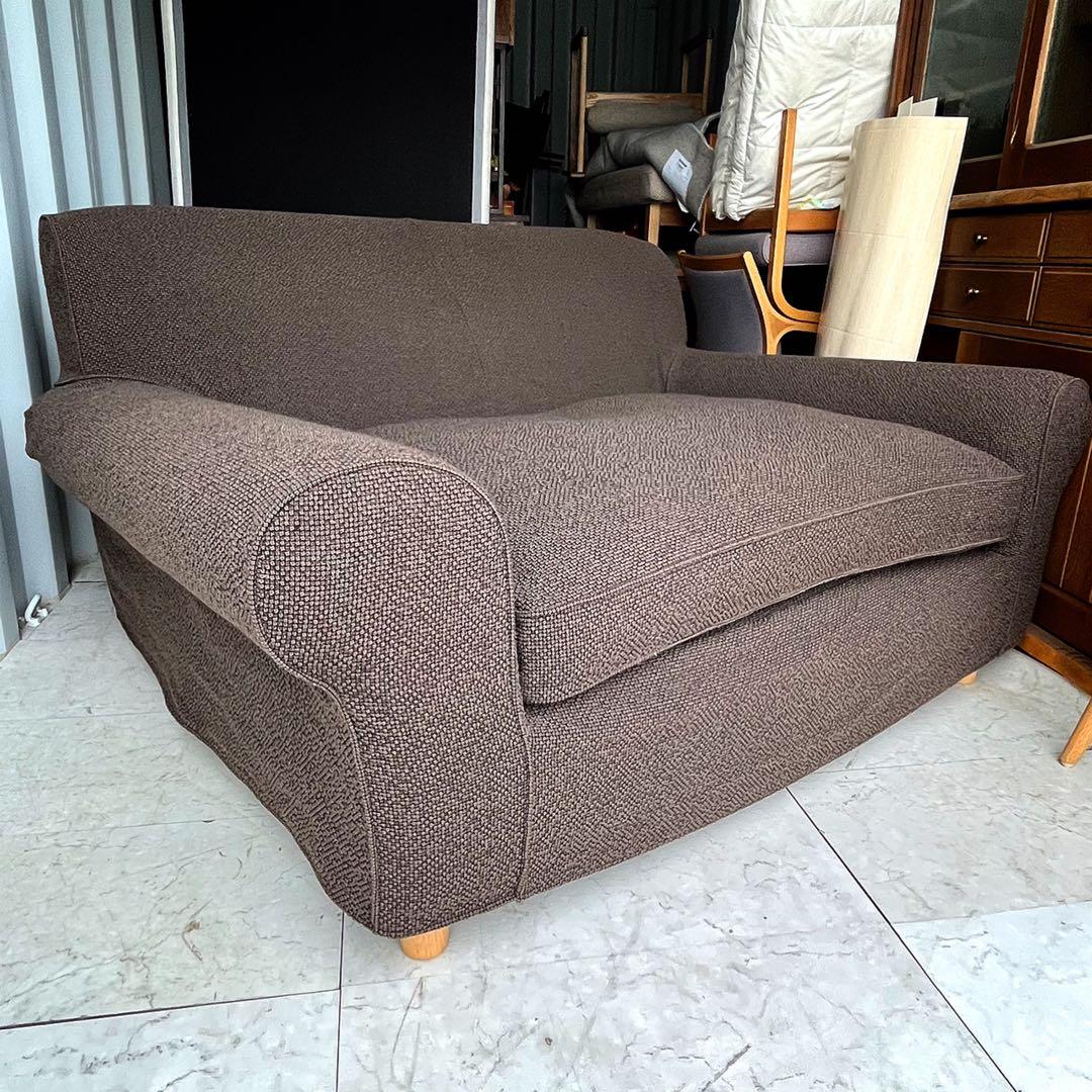 取付無料！コンランショップ ウィンスロー ブラウンファブリック1.5Pソファ✨