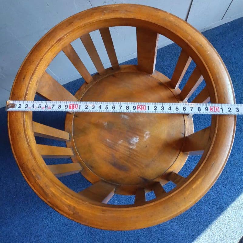 木製手炙り火鉢台　レトロ　ヴィンテージ　昭和　観葉植物