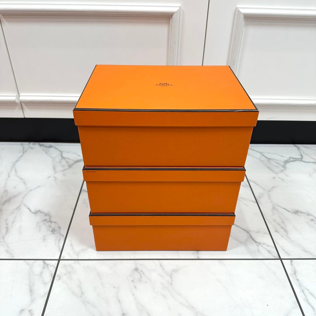20 美品　HERMES　エルメス　オレンジ　空箱　化粧箱　9個セット