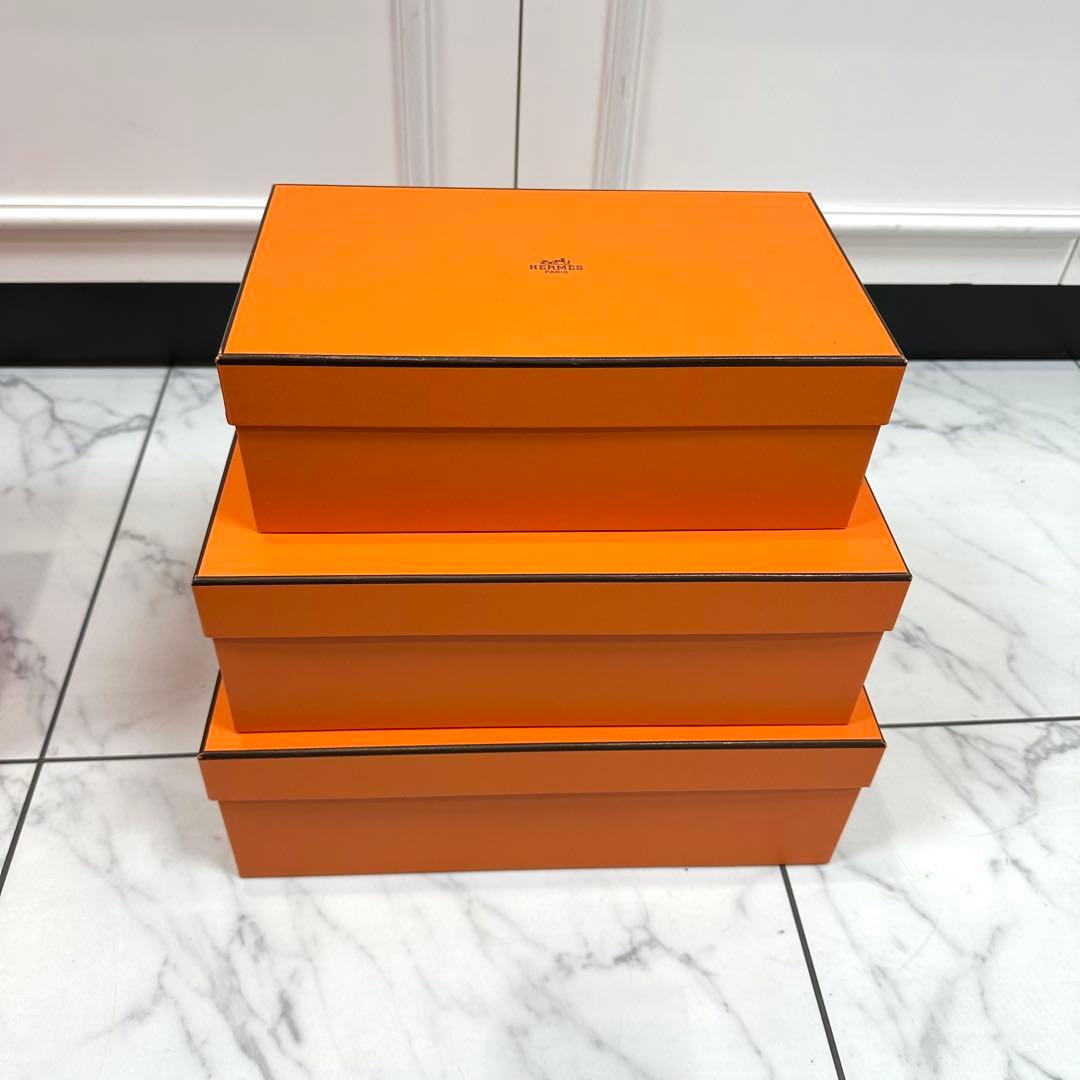 20 美品　HERMES　エルメス　オレンジ　空箱　化粧箱　9個セット