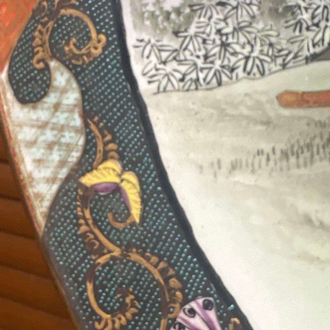 明治時代頃◎九谷焼　武者絵　大皿