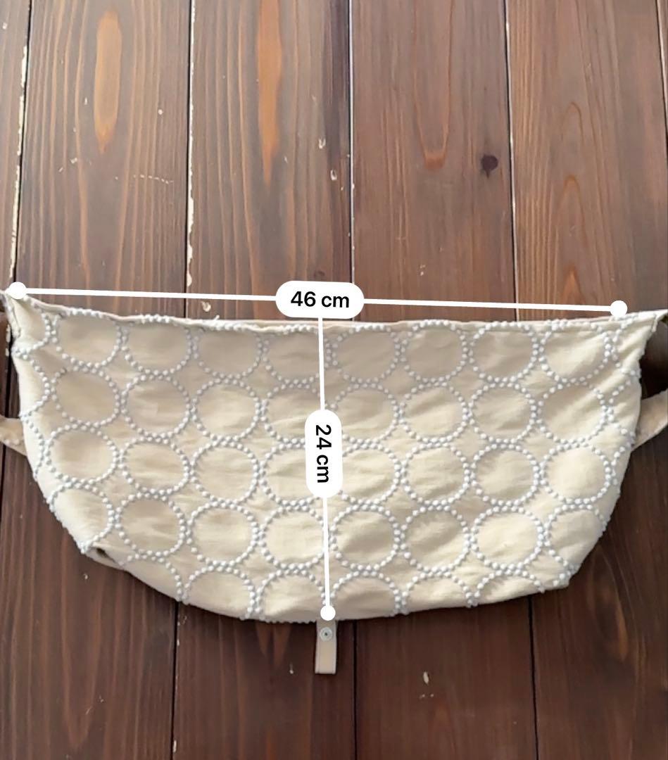 minä perhonen タンバリンショルダーバッグ　ベージュ