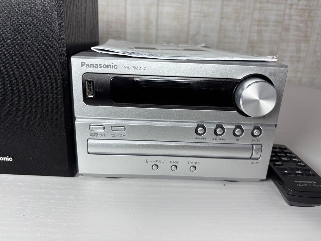 【美品】Panasonic SA-PM250ミニコンポ2022年製 リモコン付き