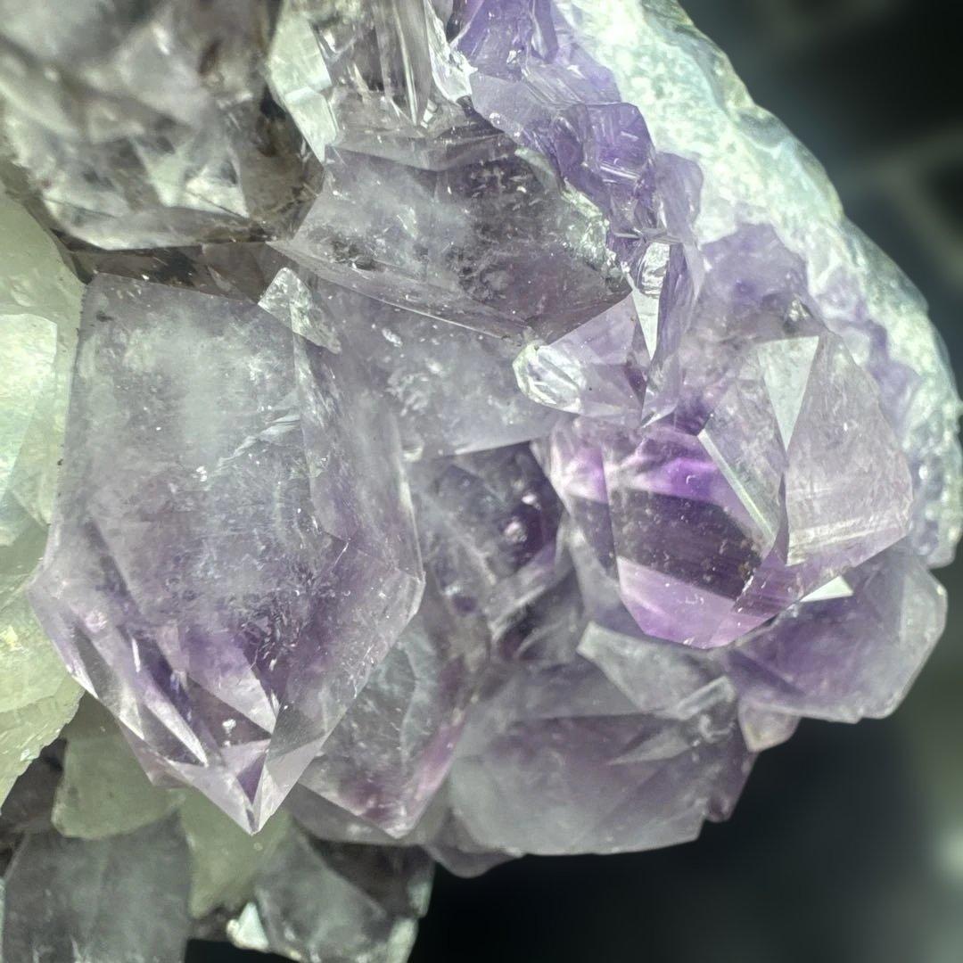 【コレクション】希少 ブラジル産 共生アメジスト 水晶 原石 台座付