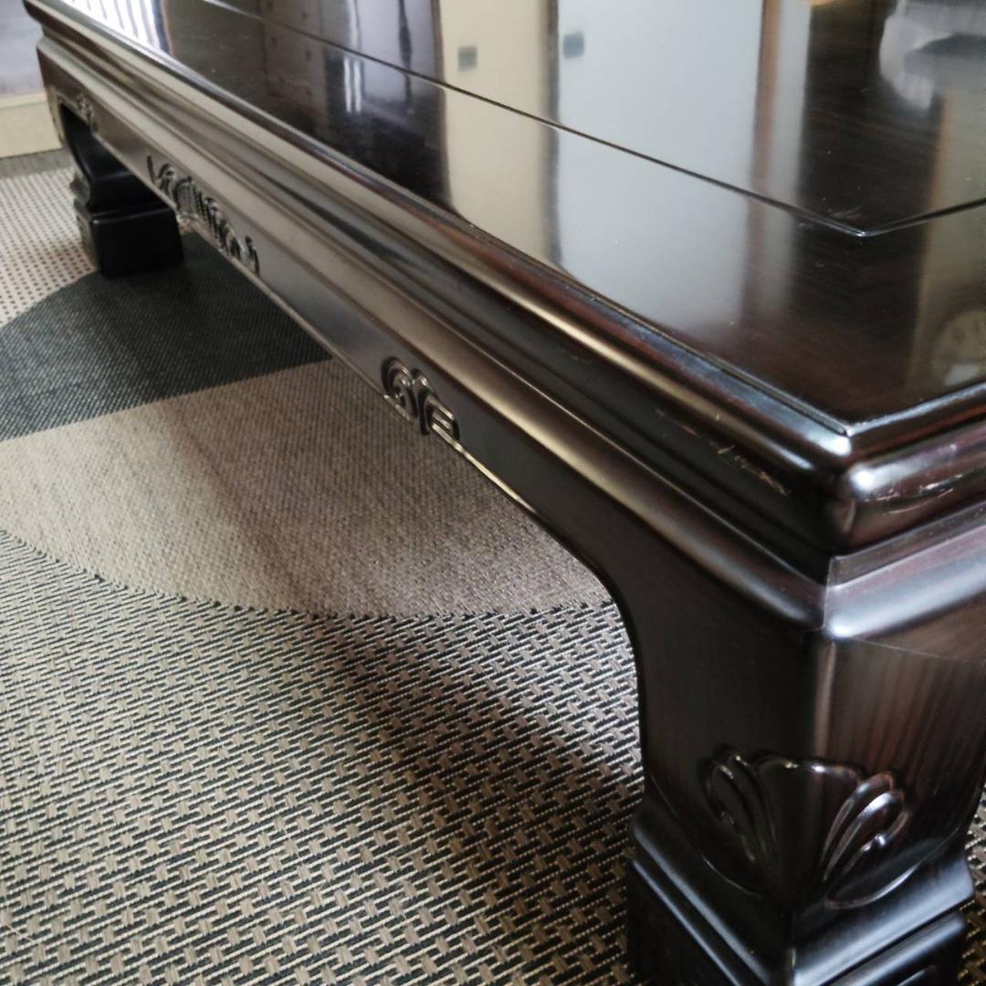 カリモク 黒檀 高級座卓 和室 大型 和モダン 昭和 レトロ オールドカリモク