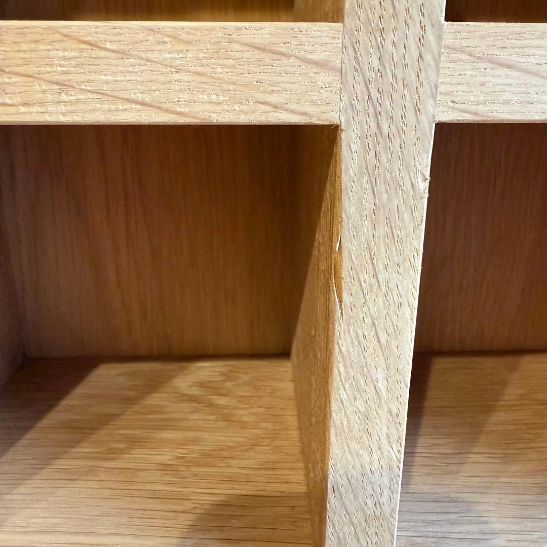 超美品！フルオーダーメイド無垢オーク材・マス目棚・コレクション ラック シェルフ