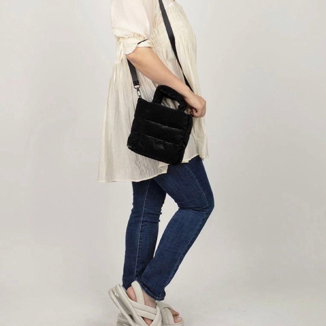 ノースフェイス 中綿ミニトート 韓国限定 ブラック