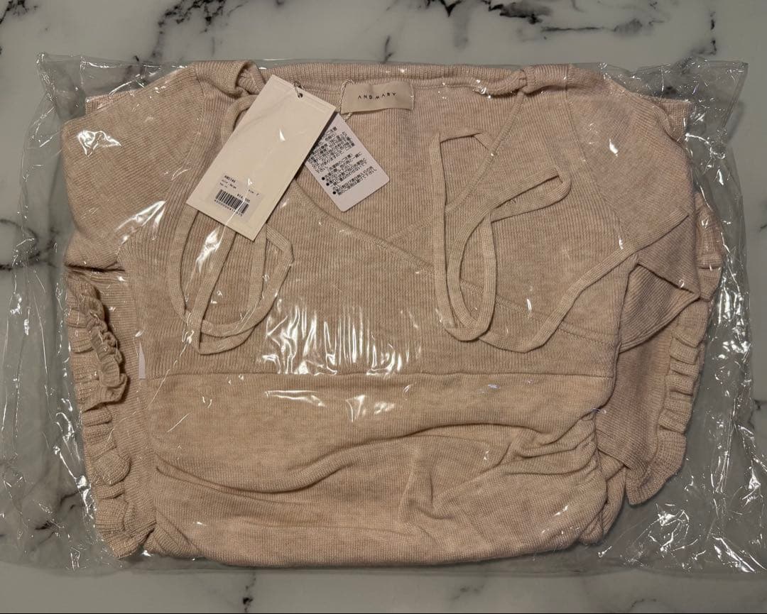 ワンピース andmary Fleur knit mini dress