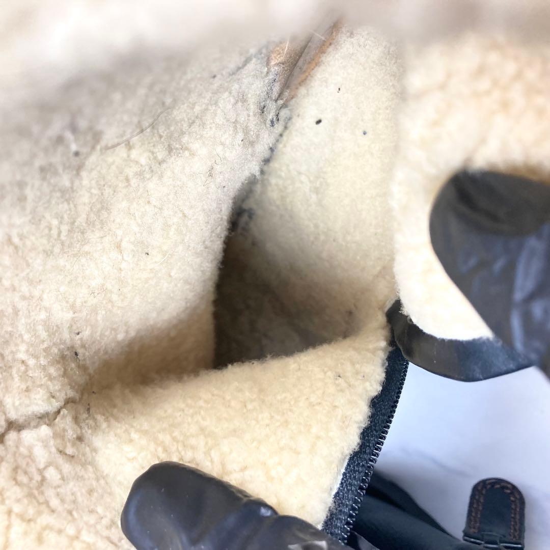 CHANEL ココマーク ムートンブーツ 黒 レザー