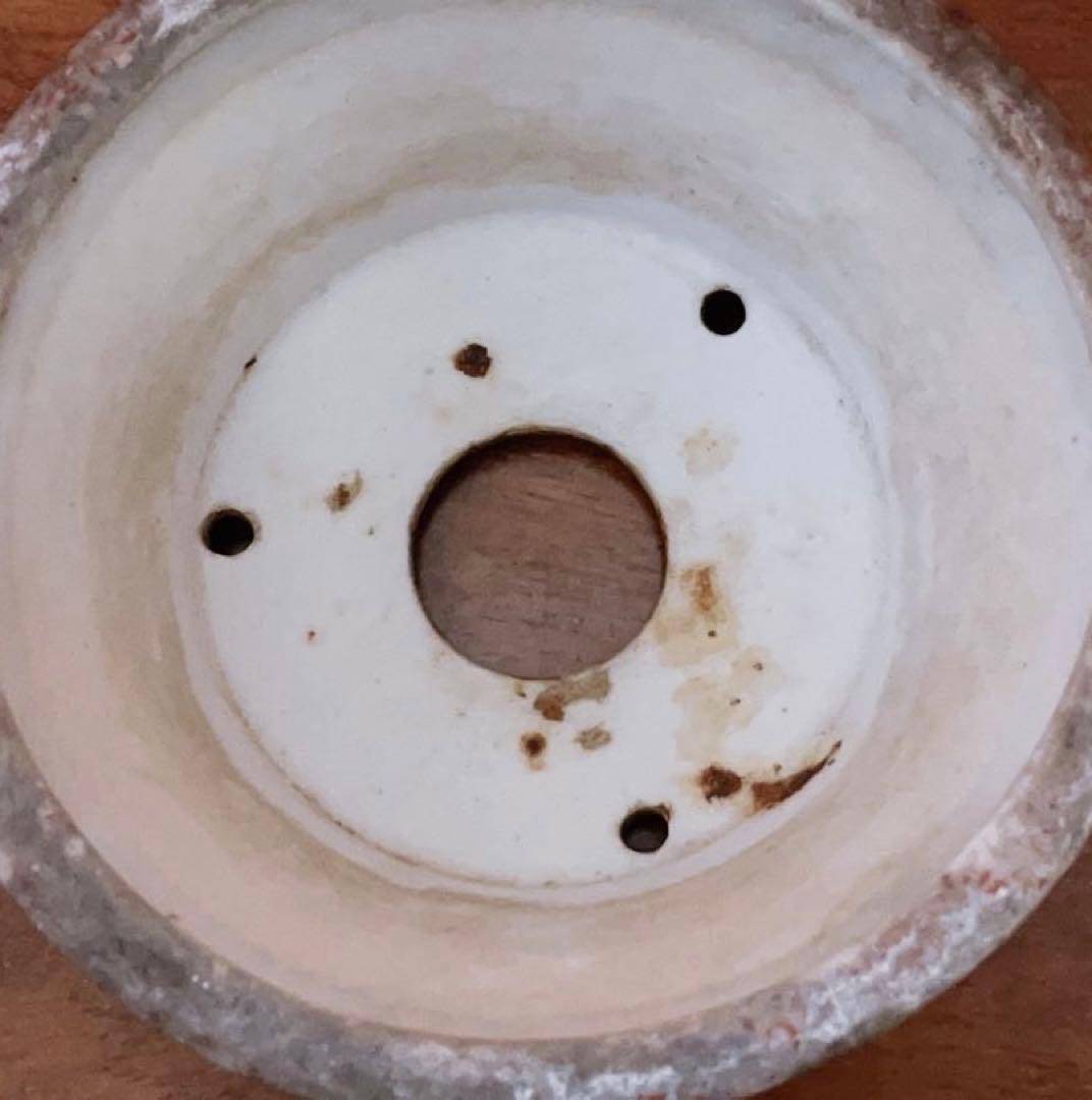 希少　赤絵山水図　九谷焼　ミニ盆栽鉢　盆栽鉢　盆栽小鉢　鉢　植木鉢　盆栽