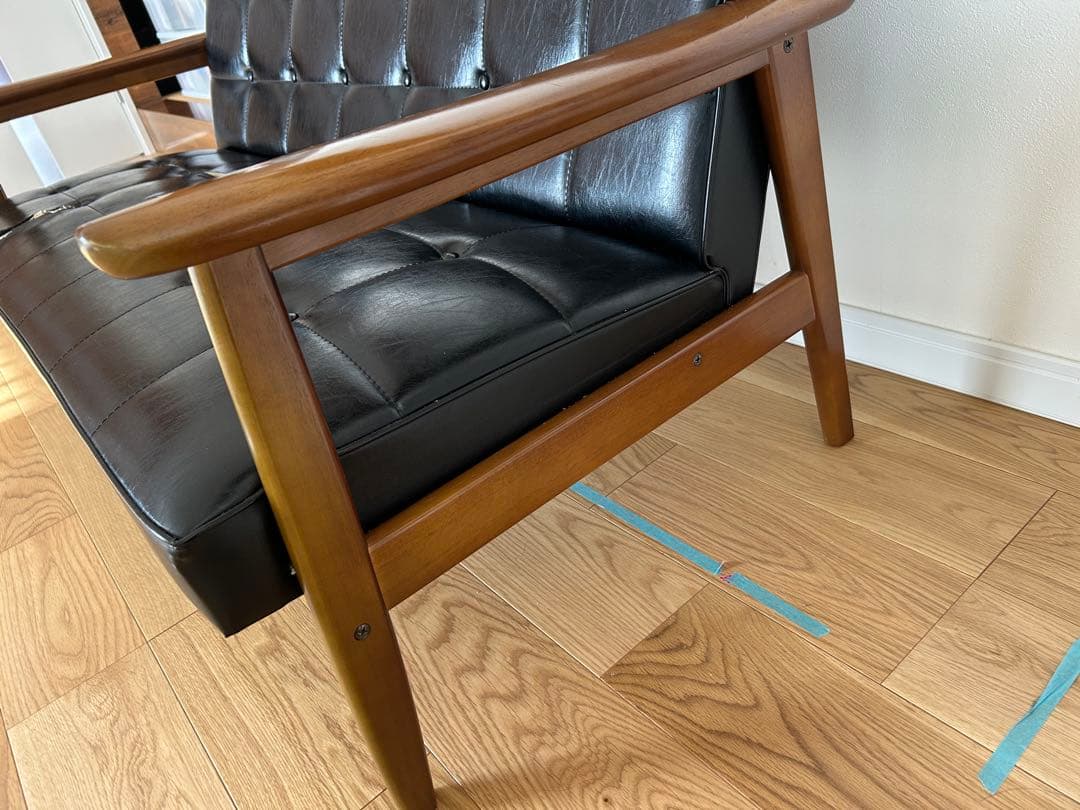 カリモク60 Ｋチェア　２シーター　スタンダードブラック　引取り限定