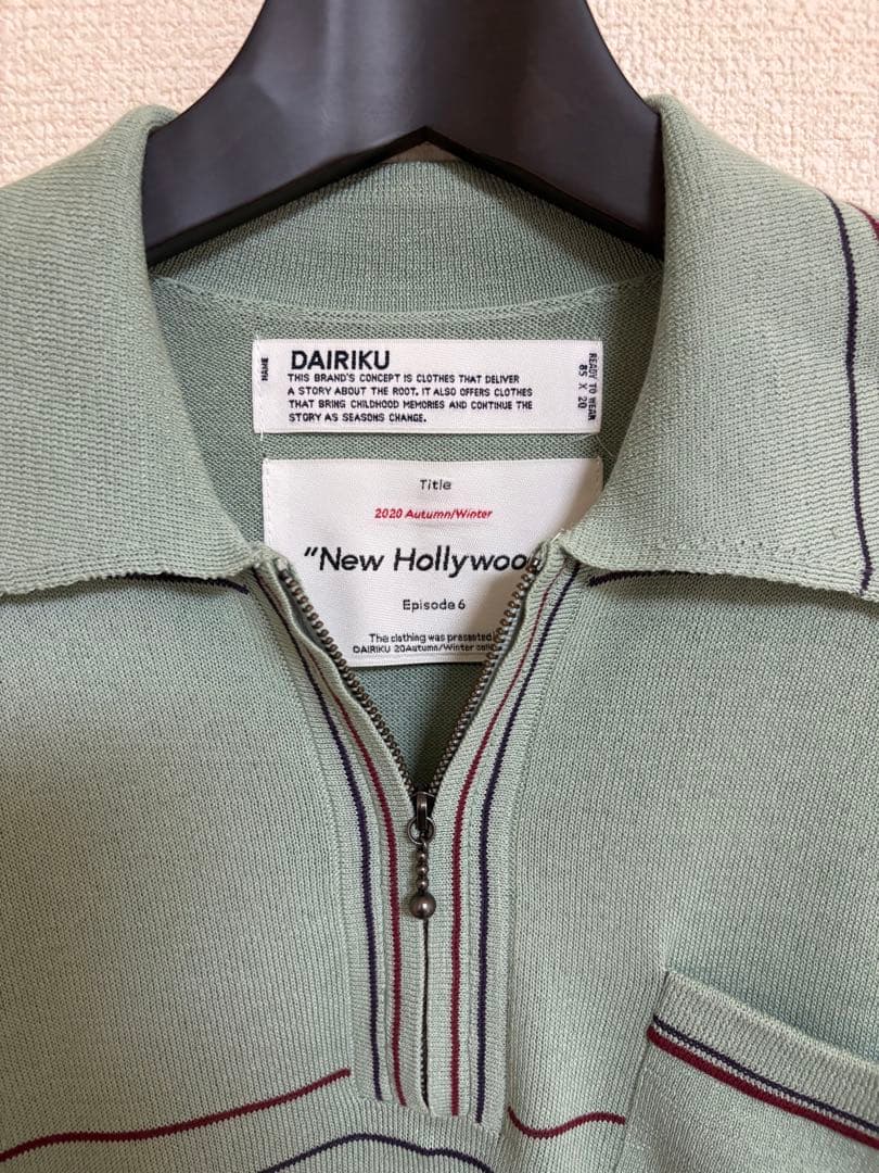 z*y様 DAIRIKU 別注 Long Sleeve Knit ニットポロ