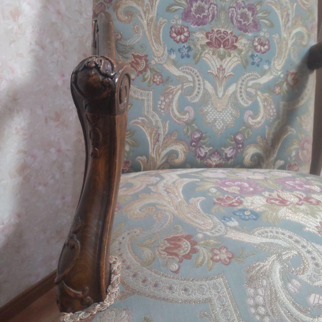 イタリア製 チェア 椅子 家具 1人掛け アンティーク 猫脚 美品