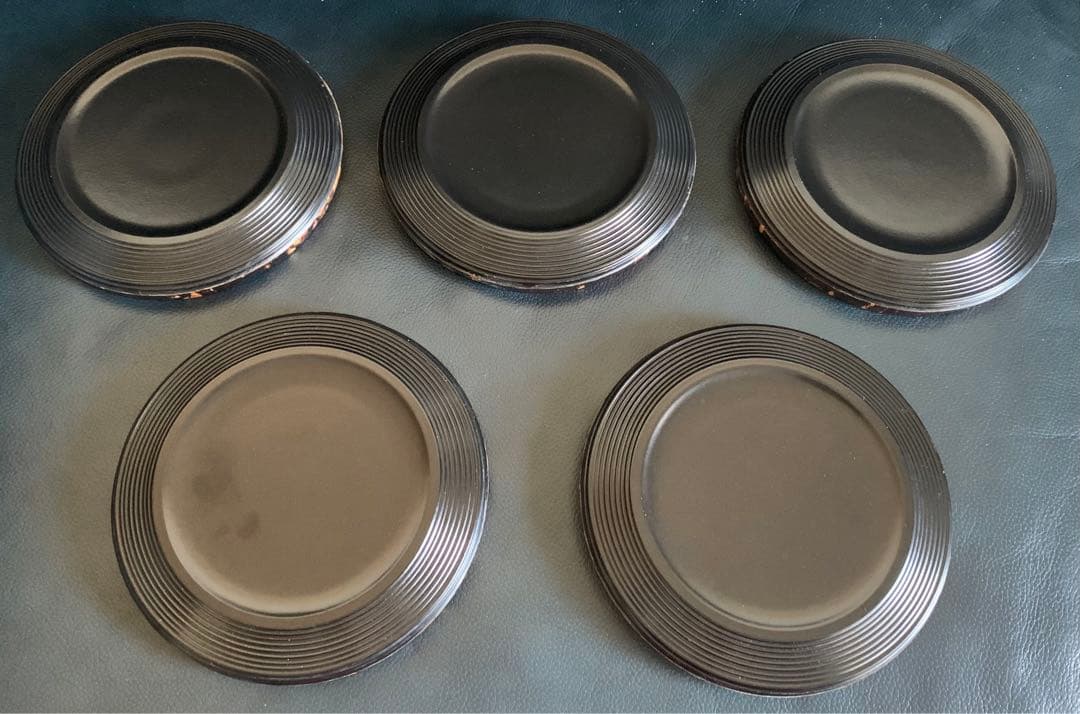 桜皮細工　茶道具　茶櫃　角形　茶托　菓子皿　お盆　皿　器　伝統工芸　漆器　螺鈿