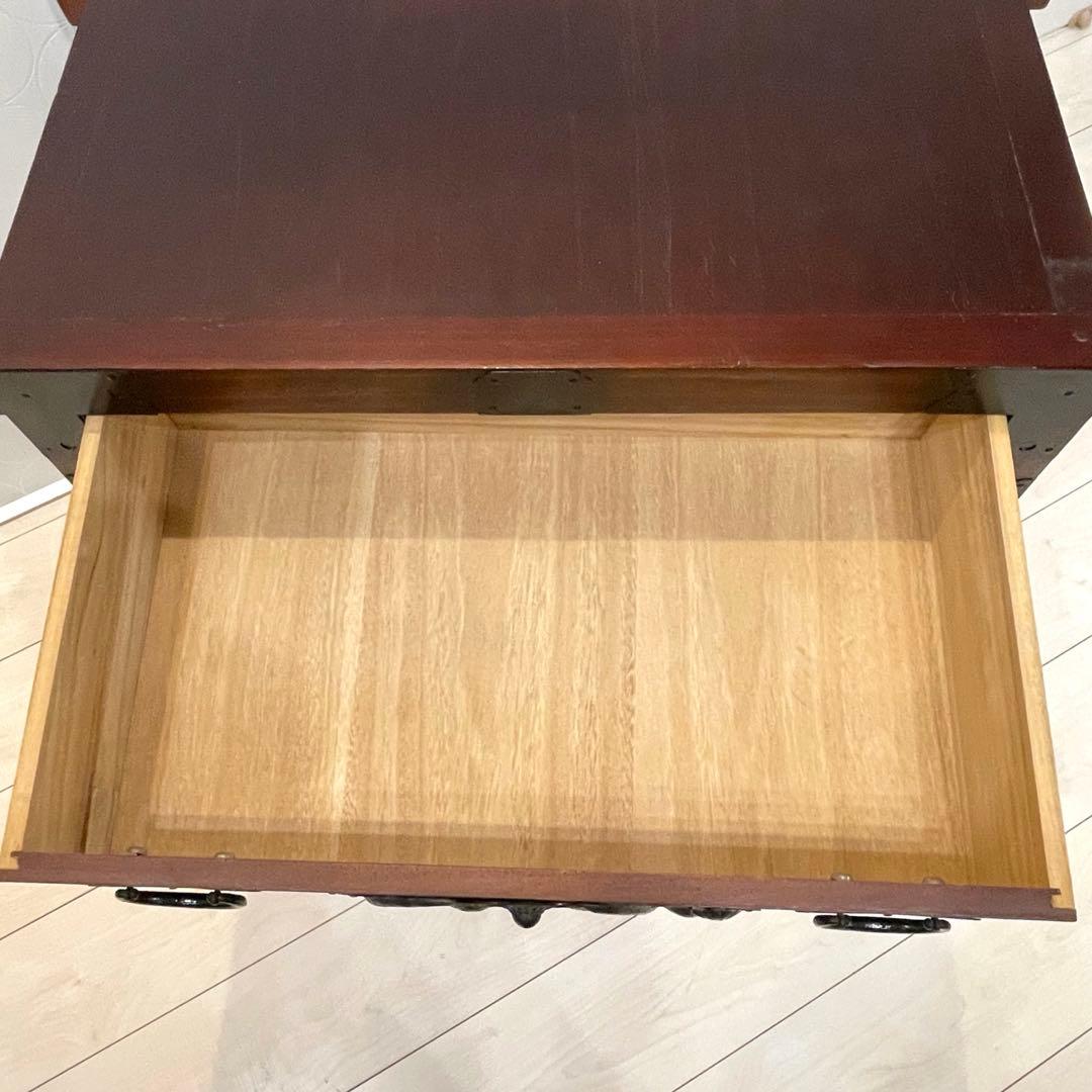 【希少】時代箪笥 車箪笥 和箪笥 龍金具 無垢材 民芸家具 レトロ アンティーク