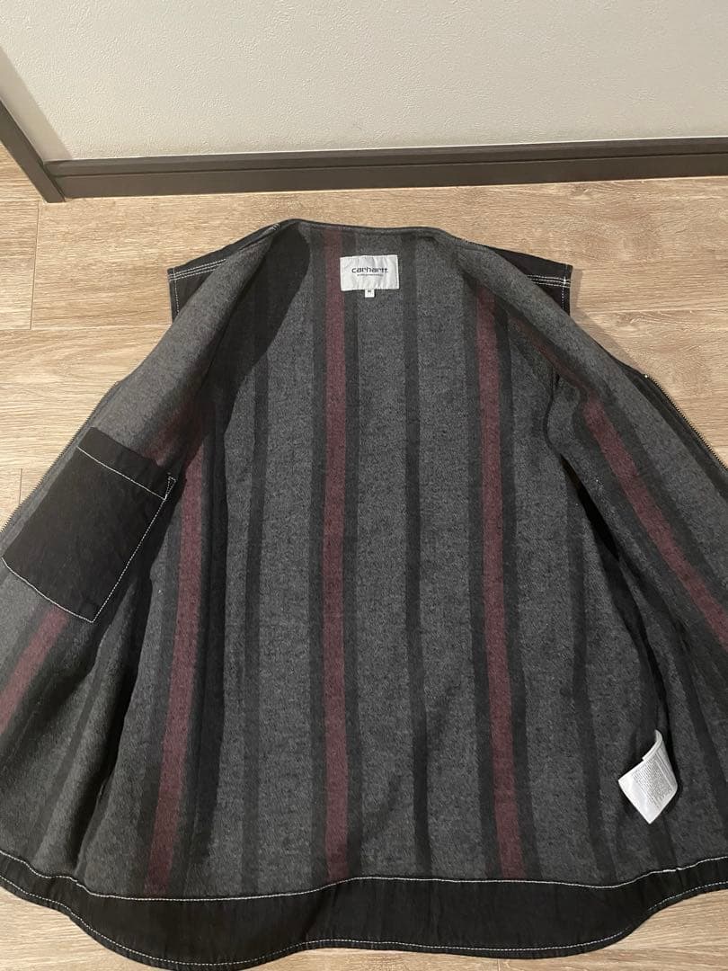 Carhartt ブラックデニムベスト　Ｍ