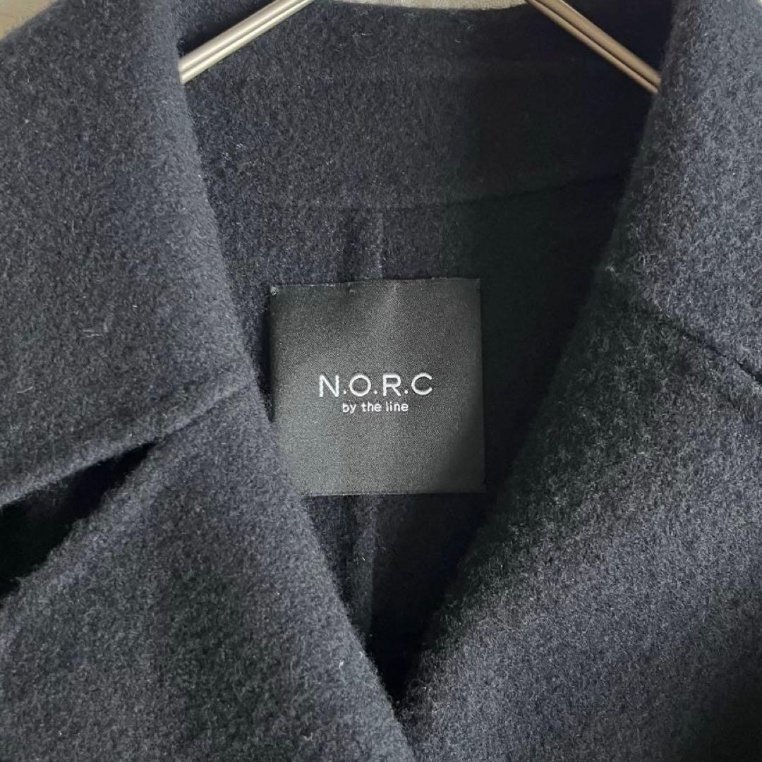 N.O.R.C ノーク ウールメルトンリバーコート ダブルフェイス ベルテッド