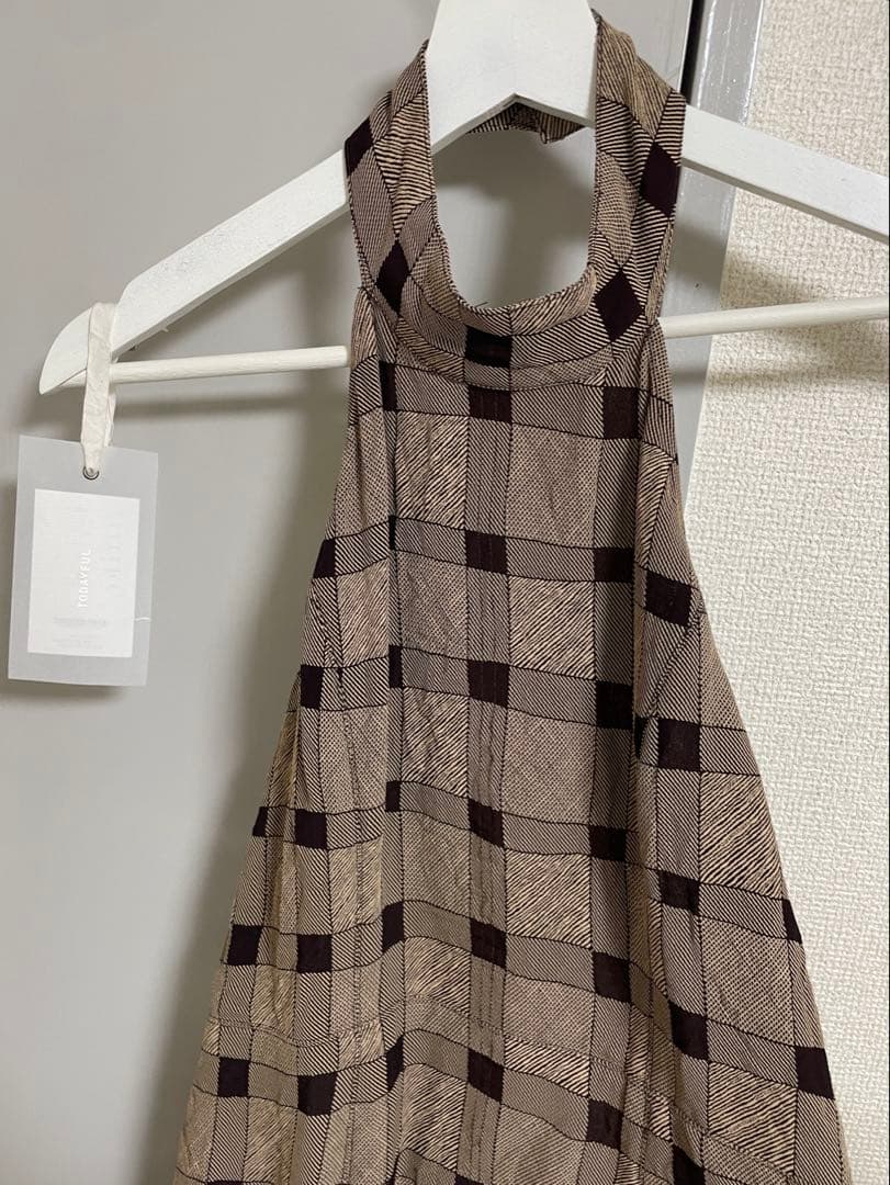 トップス TODAYFUL Halterneck Checkjacquard Tops
