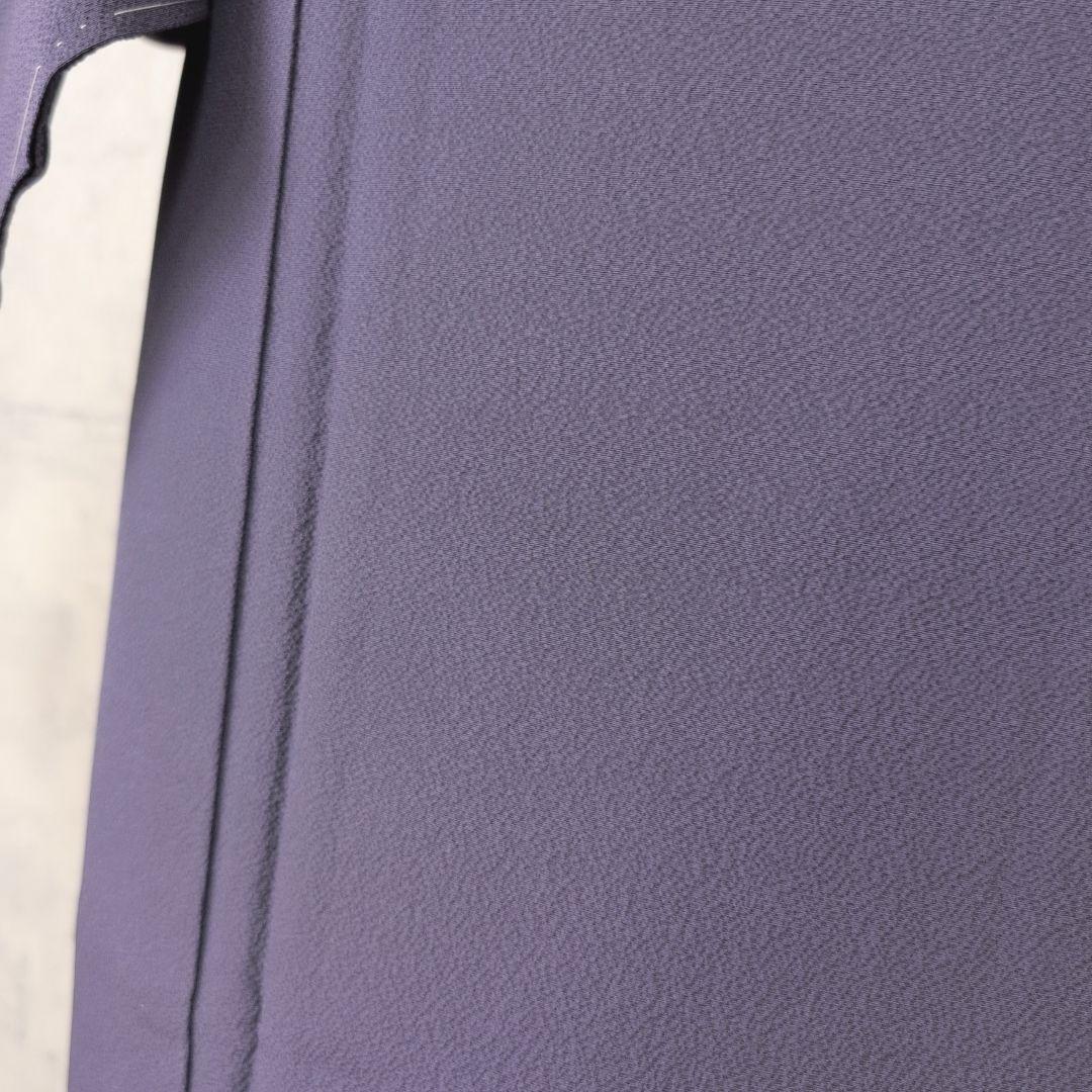 帯単品　正絹　青紫　トールサイズ　比翼仕立て　O5