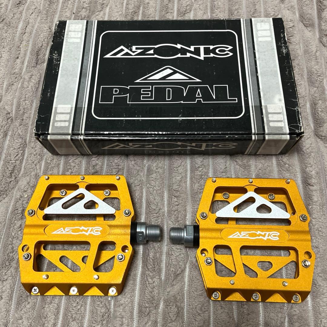 AZONIC フラット ペダル OLD MTB ブルーラグ