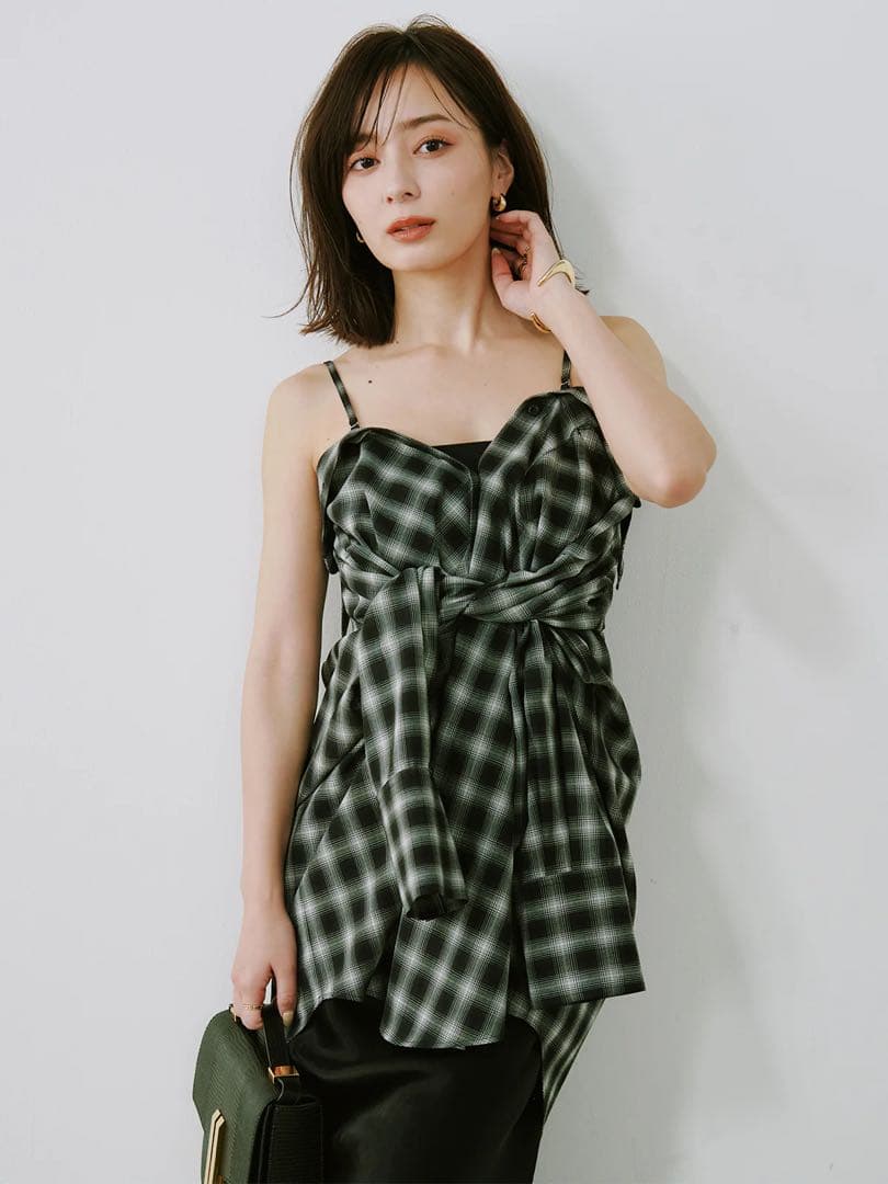 新品 anuans アニュアンス　マルチウェイオーバーシャツ チェック