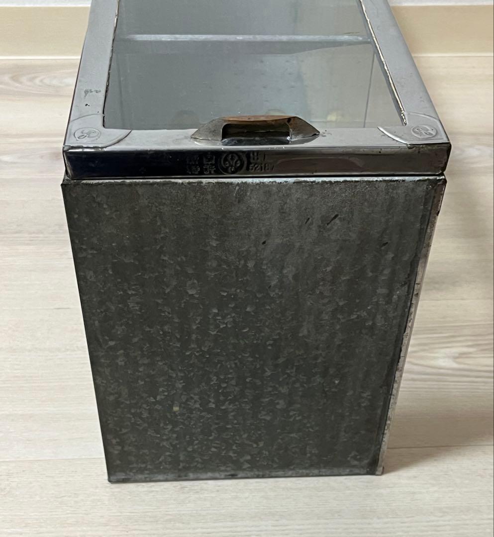 昭和レトロ　駄菓子ケース　ブリキ製ガラスケース　ディスプレイ