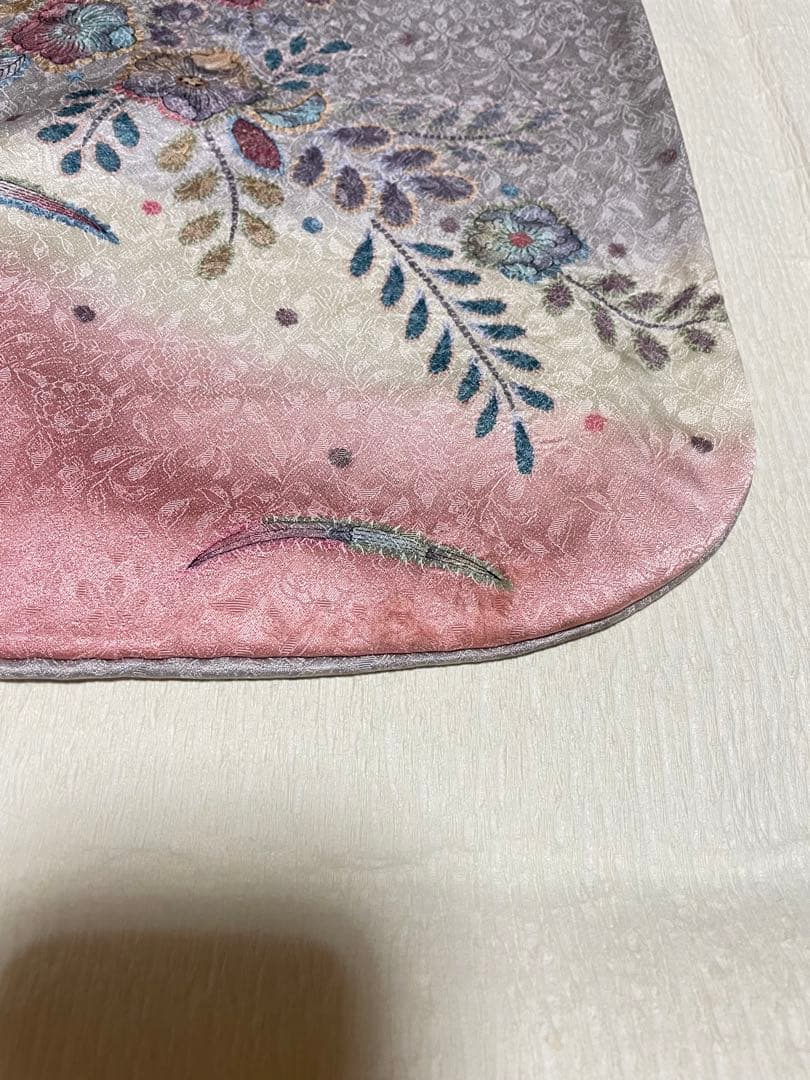 訪問着フルセット　辻ヶ花　絞り　地紋　金彩　トールサイズ　正絹　藤　金糸　箔