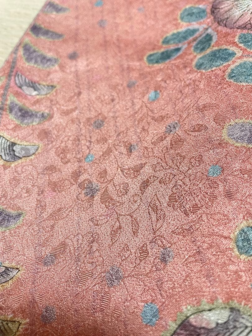 訪問着フルセット　辻ヶ花　絞り　地紋　金彩　トールサイズ　正絹　藤　金糸　箔