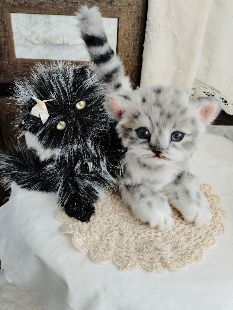a様オーダー❤ユキヒョウ♡コウモリ♡子猫ちゃん♡アートドール♡ぬいぐるみ♡