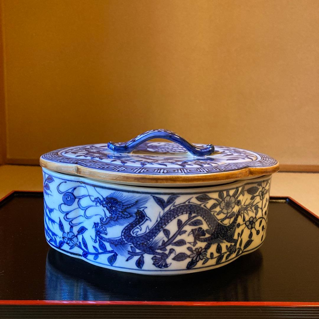 茶道　食篭　染付　京焼