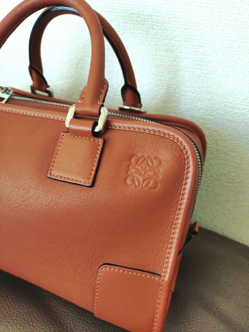 LOEWE ロエベ アマソナ28 ハンドバッグ キャメル