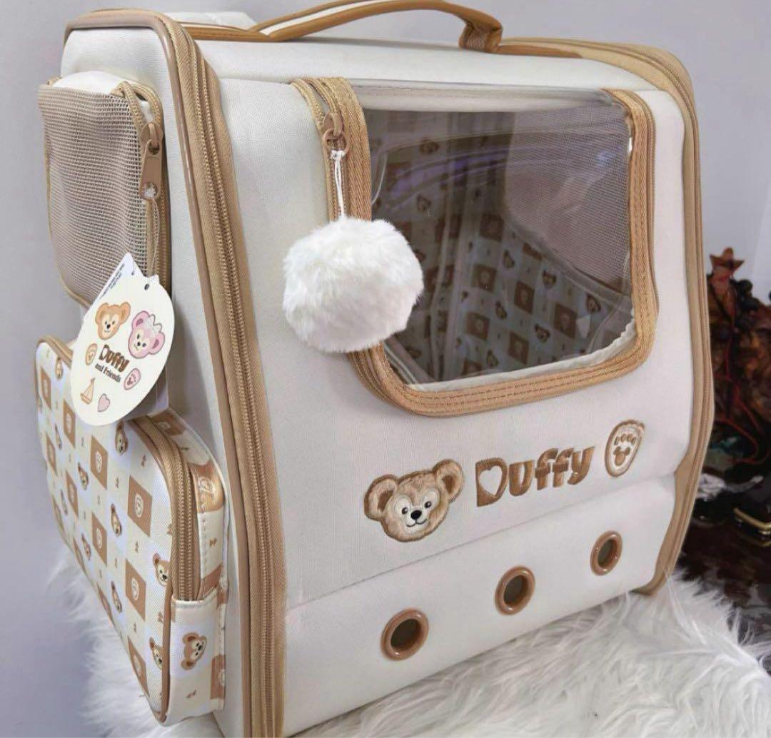 セール❣️ 上海ディズニー　ダッフィー　ペットキャリーバッグ　猫小型犬用