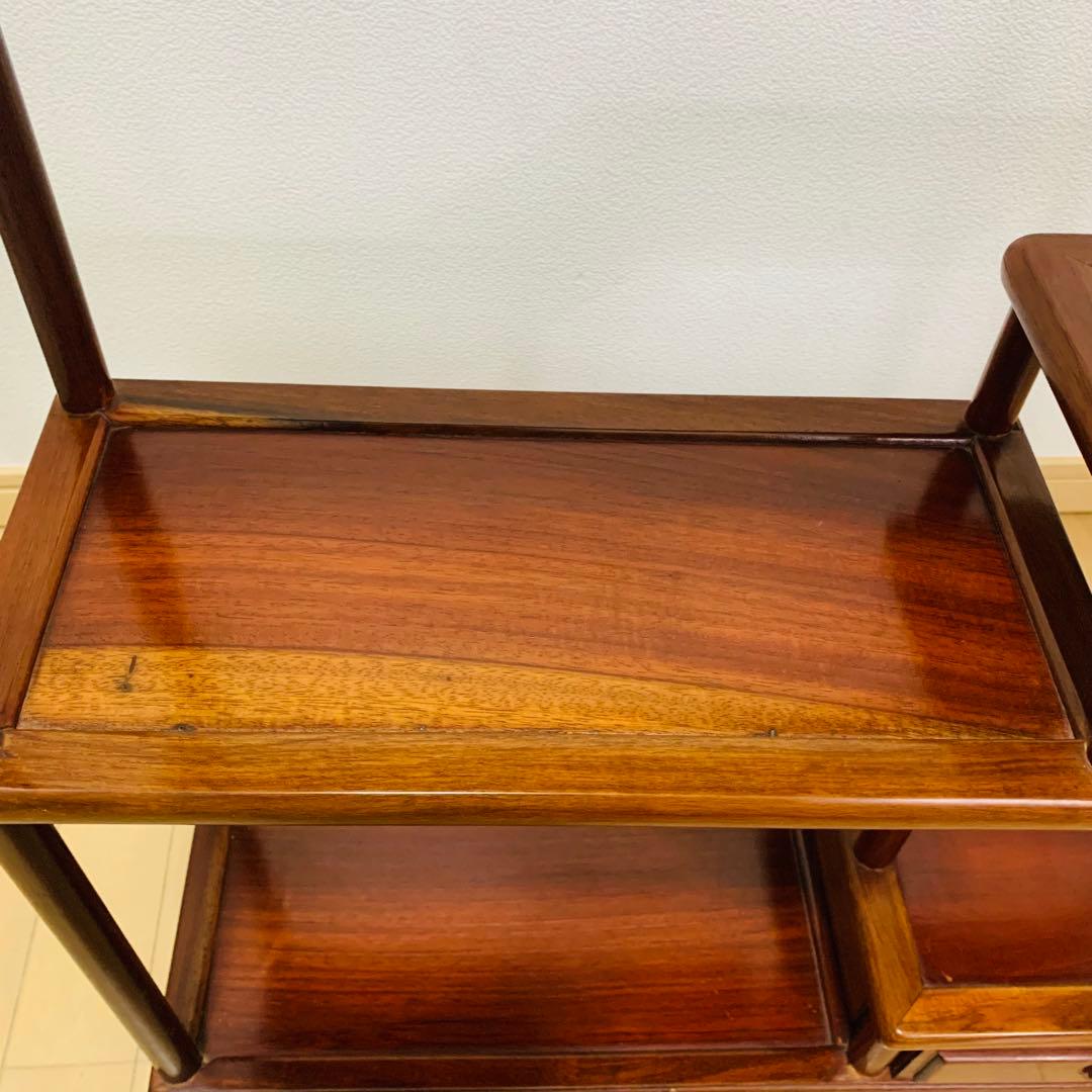 違い棚 茶棚 茶箪笥 飾り棚 置物棚 台 引き出 し 木製 和風 家具