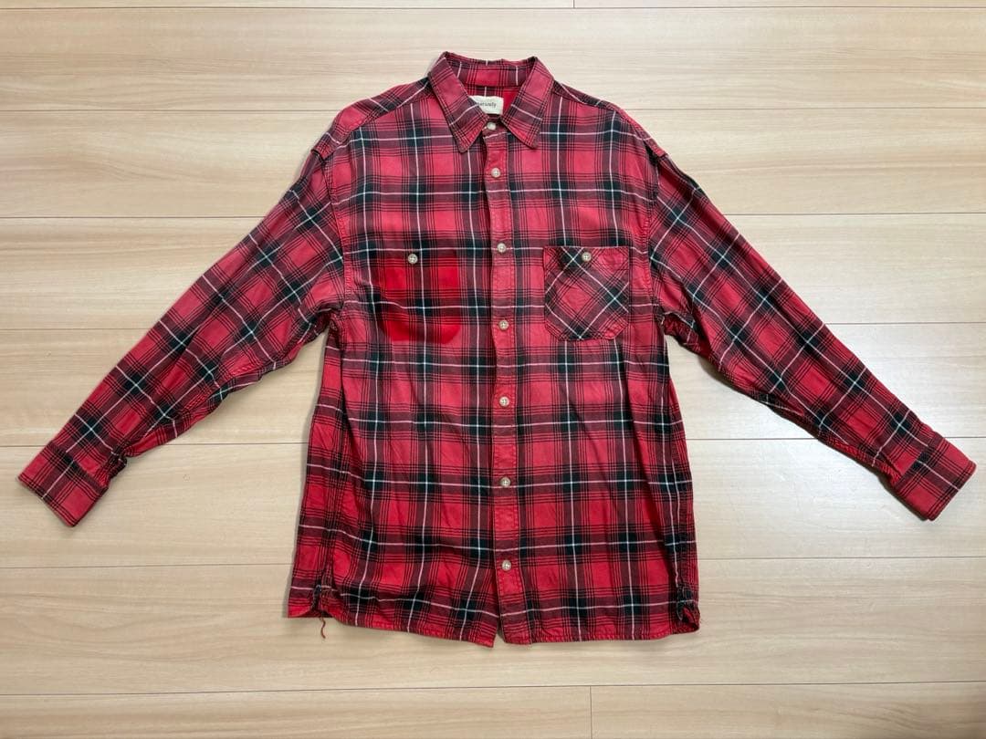 BEAMS BOY maturely / レーヨン ブリーチ チェック シャツ