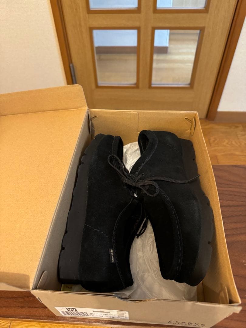 Clarks WallabeeGTX ブラックスエード 27 cm