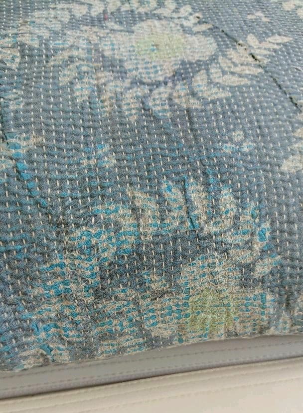 男前 渋い色 カンタキルトクッションカバー ラリーキルト 昭和レトロ 襤褸